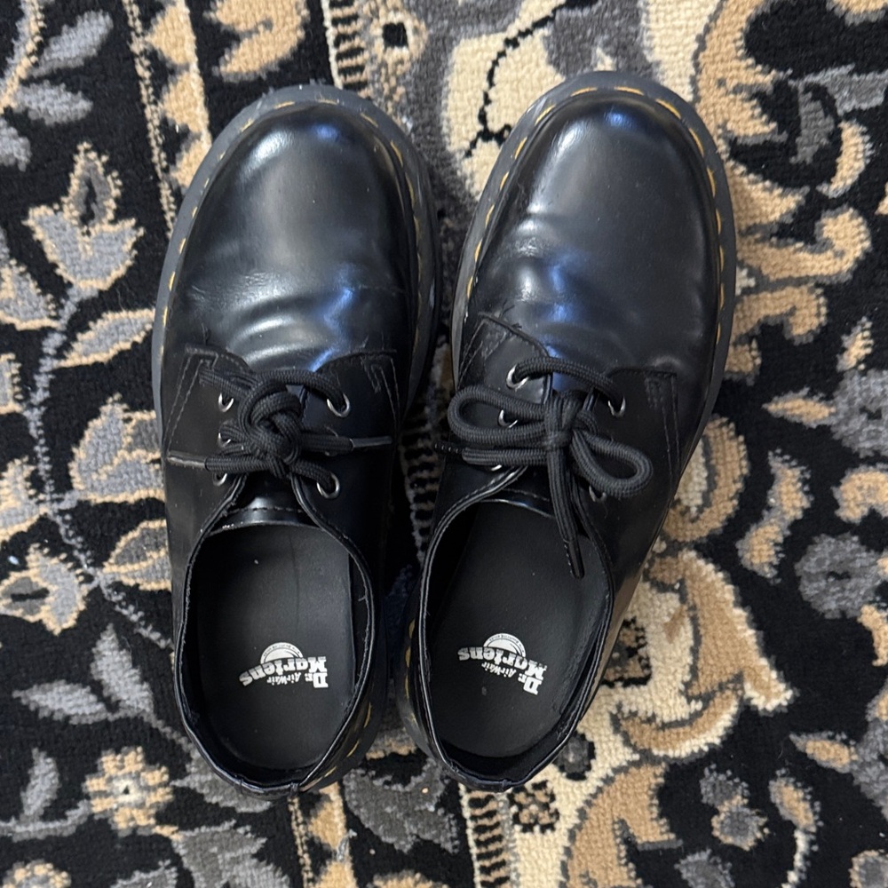 Dr. Martens Black 3-Eye Leather Derby Shoes